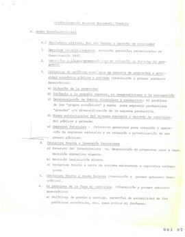 Minuta relativa a Política de Alianza Democrática