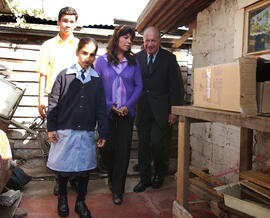 Visita a la familia de Elizabeth Cottet Ledesma, beneficiada por el programa Chile Solidario