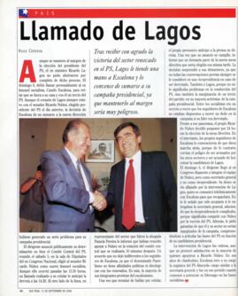 LLamado de Lagos. Artículo de prensa