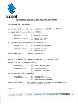 Estructura de Seminario Economía Chilena y Desafíos de Futuro