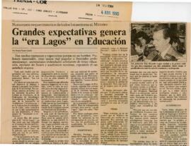 Artículos de prensa publicados entre el 31 de marzo y el 10 de abril de 1990 relativos a activida...