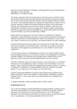Intervención del Presidente de la República en Promulgación Ley que Prohibe Fuegos artificiales y...