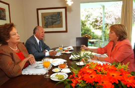 Primer Mandatario Ricardo Lagos Visita a Presidenta Electa Michelle Bachelet