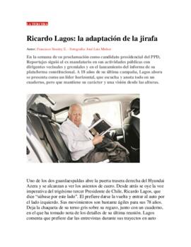 La adaptación de la jirafa. Reportaje