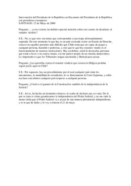 Intervención del Presidente de la República en Encuentro del Presidente de la República con perio...