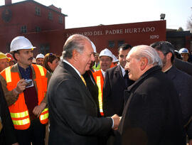 Presidente Ricardo Lagos Visita Obras en Construcción de Autopista Central