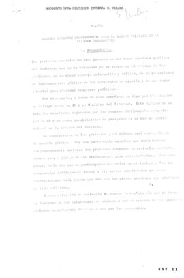 Minuta de Aspectos Prioritarios para Acción Política de Alianza Democrática