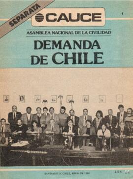 Demanda de Chile realizada por la Asamblea Nacional de la Civilidad
