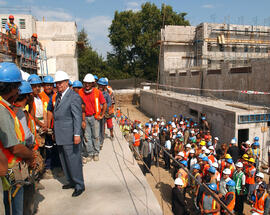 Presidente de la República en Visita Inspectiva a las Obras de la Cárcel Santiago I