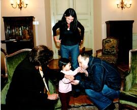 Visita al Palacio de La Moneda del cantante español, Miguel Bosé