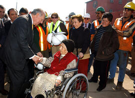 Presidente Ricardo Lagos Visita Obras en Construcción de Autopista Central