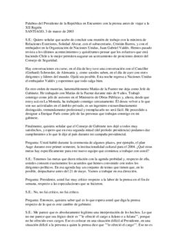 Palabras del Presidente de la República en Encuentro con la prensa antes de viajar a la XII Región