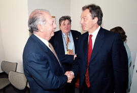 Reunión bilateral con el Primer Ministro inglés, Tony Blair