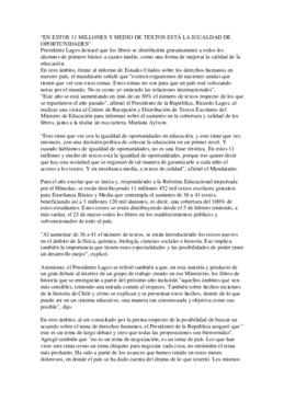 Visita inspectiva a distribución y despacho de textos escolares