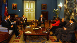 Presidente Ricardo Lagos junto a Canciller de Ecuador