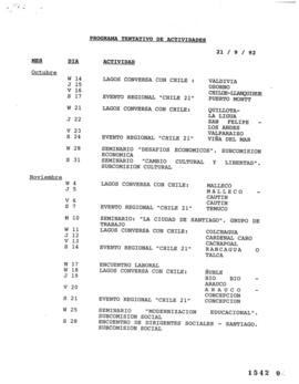 Programa Tentativo Actividades Precandidatura Presidencial Ricardo Lagos