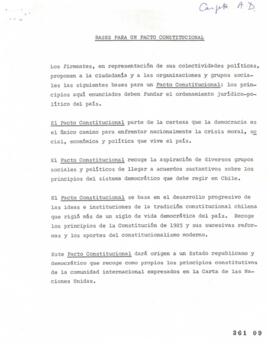 Declaración de Bases para un Pacto Constitucional