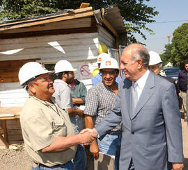 Visita inspectiva a las obras del estadio techado del Parque O Higgins