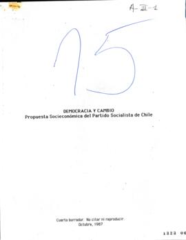 Democracia y Cambio. Propuesta Socioeconómica Partido Socialista Chile