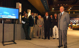 Presidente Ricardo Lagos Visitó al Centro de Prensa del Edificio Diego Portales