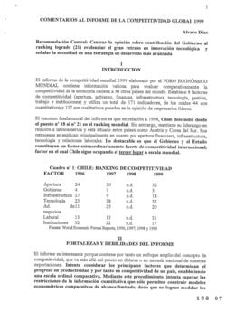 Comentarios al informe de la Competitividad global