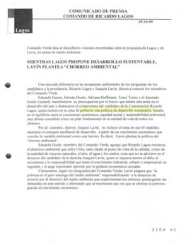 Mientras Lagos propone desarrollo sustentable, Lavín plantea "chorreo ambiental"