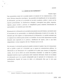La Libertad de Expresión. Discurso