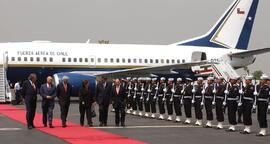 Llegada Presidente Lagos a Mexico