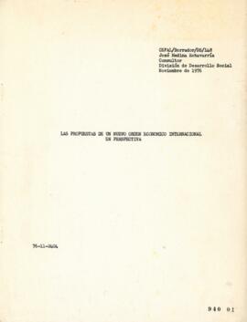 Las Propuestas de Un Nuevo Orden Económico Internacional en Perspectiva