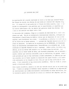 El comienzo del fin.