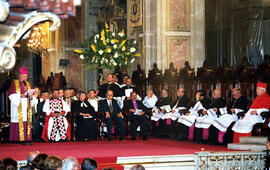 Presidente Ricardo Lagos asiste al Te Deum Ecuménico oficiado en la Catedral Metropolitana de San...