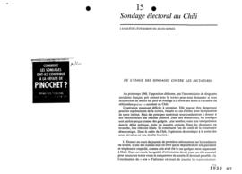 Sondage électoral au Chile. Fragmento de Libro