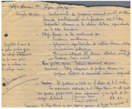Anotaciones del ministro de Educación para Discurso con motivo del Centenario de Colegio Alemán d...