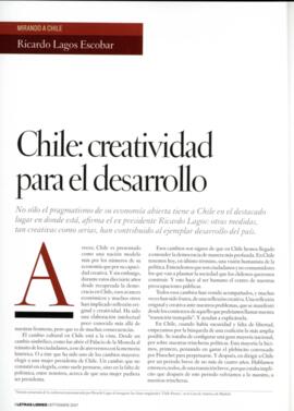 Chile: creatividad para el desarrollo. Artículo de prensa