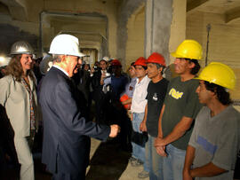 Visita Inspectiva a las Obras de la Biblioteca de Santiago