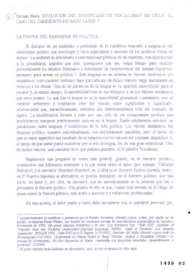 Evolución del significado de socialismo en Chile: el caso del candidato Ricardo Lagos