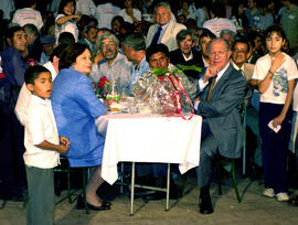 Cena con desposeídos de Santiago