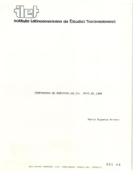 Propaganda de Gobierno en Televisión Mayo de 1988