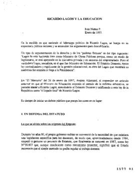 Ricardo Lagos y La Educación