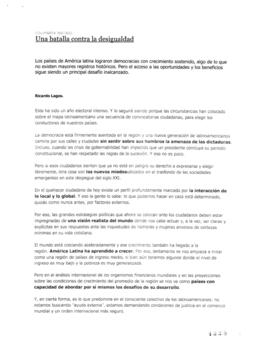 Una batalla contra la desigualdad. Columna de opinión