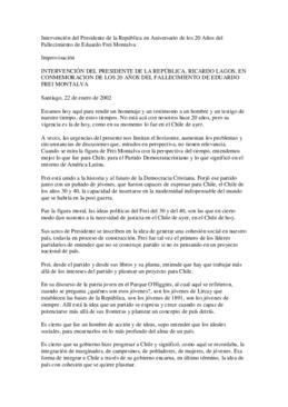 Intervención del Presidente de la República en Aniversario de los 20 Años del Fallecimiento de Ed...