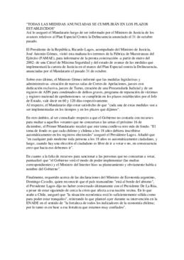Cuenta del estado de avance del plan de seguridad ciudadana