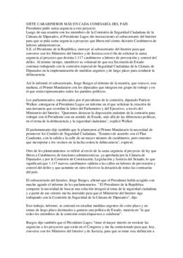 Recibe a la Comisión de Seguridad Ciudadana de la Cámara de Diputados