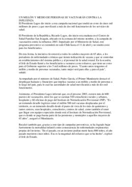 Inicio Campaña de Vacunación Anti Influenza