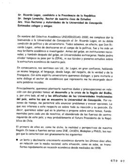 Anotaciones de Precandidato Presidencial relativas a Universidad 2000