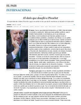 El dedo que desafió a Pinochet. Entrevista