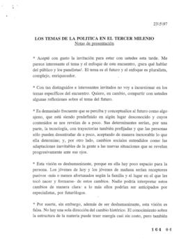 Los Temas de la Política en el Tercer Milenio