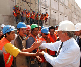 Presidente de la República en Visita Inspectiva a las Obras de la Cárcel Santiago I