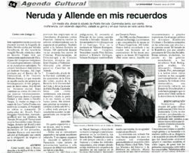 Neruda y Allende en Mis Recuerdos