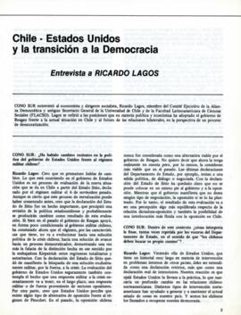 Chile- Estados Unidos y la transición a la Democracia. Entrevista a Ricardo Lagos
